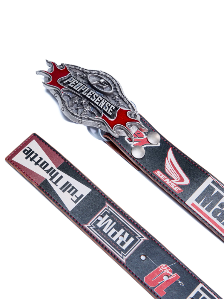 Vintage Motorcycle Style Alloy Buckle Cowhide Belt【s0000016461】