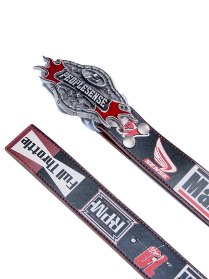 Vintage Motorcycle Style Alloy Buckle Cowhide Belt【s0000016461】