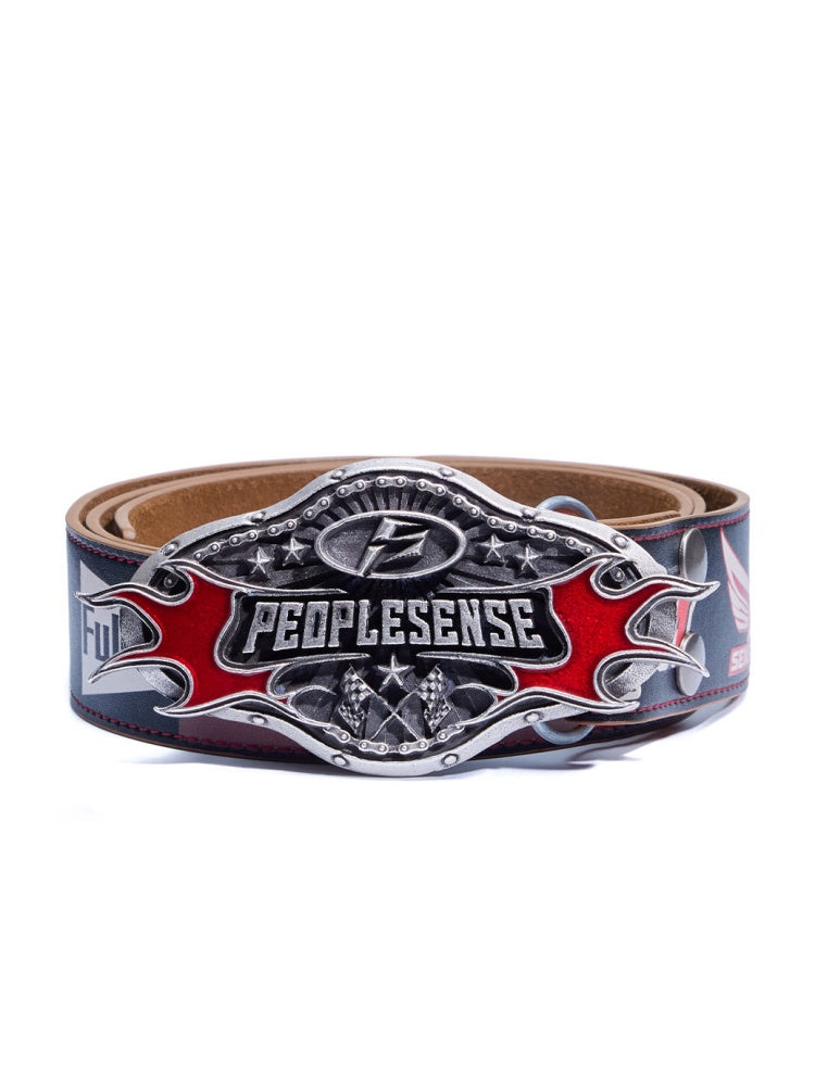 Vintage Motorcycle Style Alloy Buckle Cowhide Belt【s0000016461】