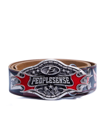 Vintage Motorcycle Style Alloy Buckle Cowhide Belt【s0000016461】