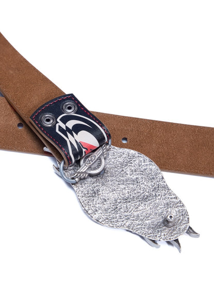Vintage Motorcycle Style Alloy Buckle Cowhide Belt【s0000016461】
