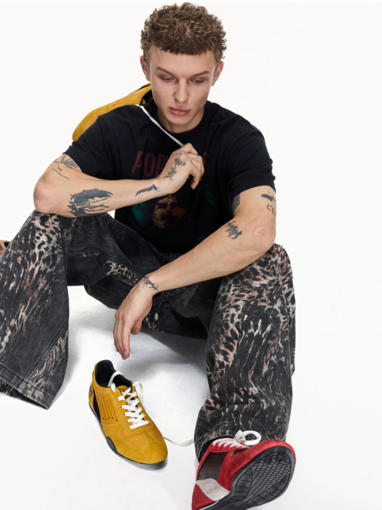 F1 Racing Elements Cowhide Suede Training Sneakers【s0000016463】