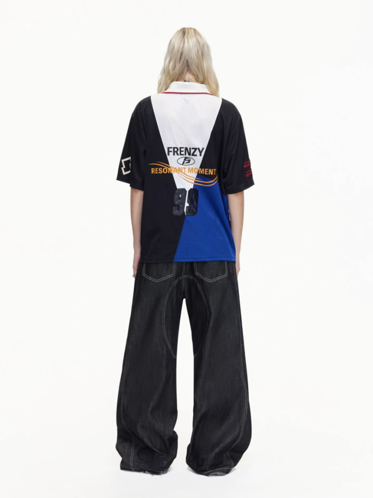 American Contrast Panel Short Sleeve Polo Shirt【s0000016464】