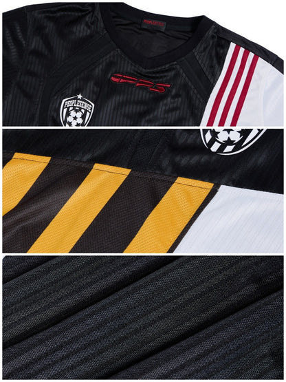 American Functional Style Color-Block Jersey Mesh Patch Embroidered Short-Sleeved T-Shirt【s0000016465】