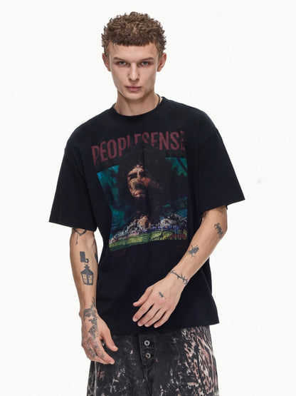 Football Distressed Short Sleeve T-Shirt【s0000016466】