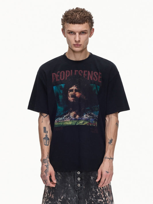 Football Distressed Short Sleeve T-Shirt【s0000016466】