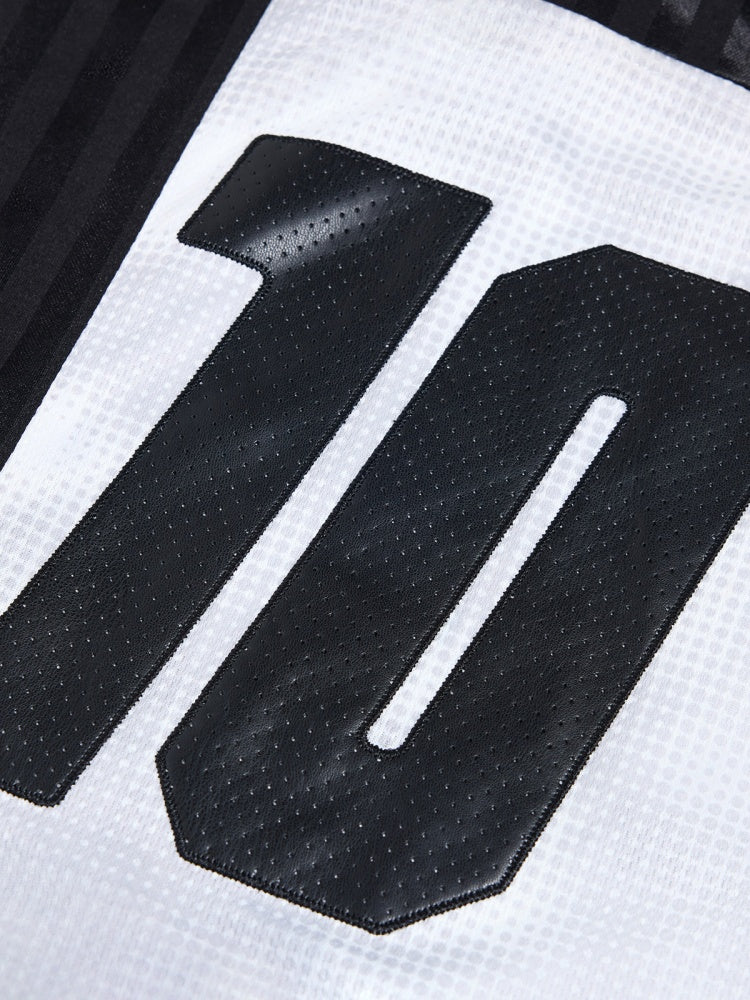 Restructured Jersey Printed Soccer Double Placket Mesh Polo Shirt【s0000016470】