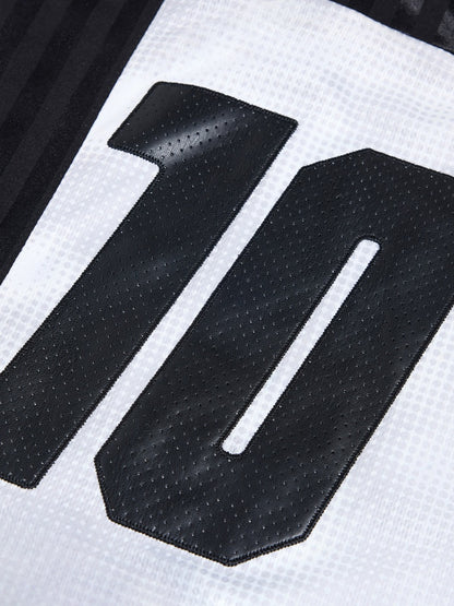 Restructured Jersey Printed Soccer Double Placket Mesh Polo Shirt【s0000016470】