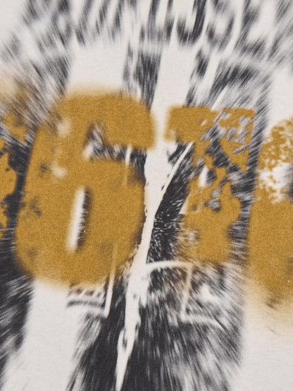 Smudged Faux Layered Badge Full Print Short Sleeve T-Shirt【s0000016477】