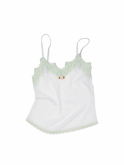 Cut-Out Lace Slightly Sheer Camisole【s0000016576】