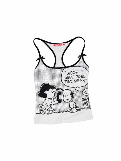 1JINN STUDIOxSNOOPY Collaboration Basic Print Camisole【s0000016579】
