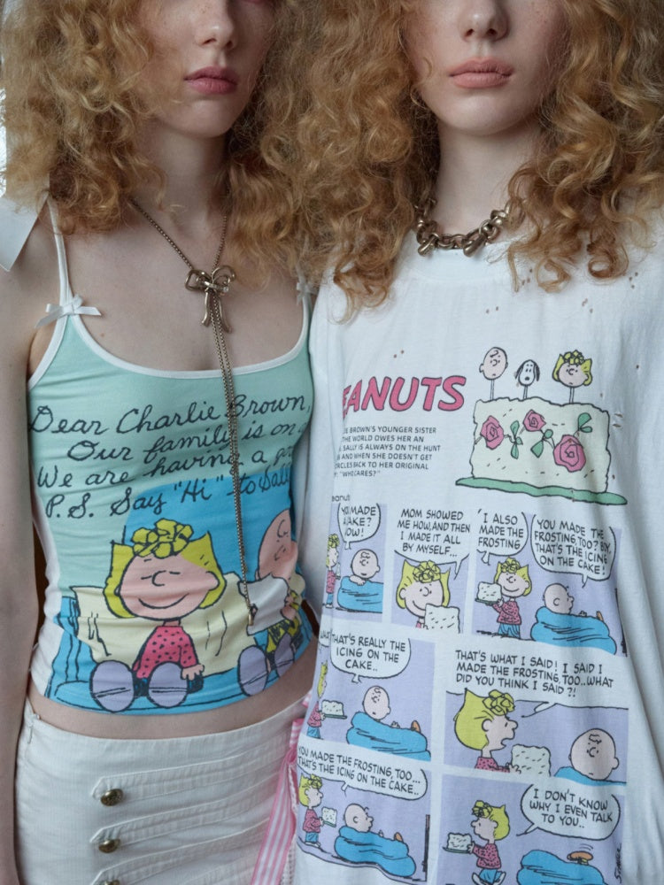 1JINN STUDIOxSNOOPY Collaboration Basic Print Camisole【s0000016579】