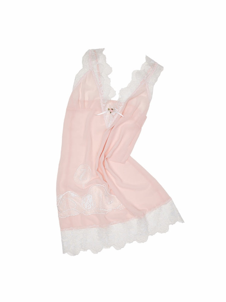 1JINN STUDIOx SNOOPY Collaboration V-Neck Loose Dress【s0000016581】