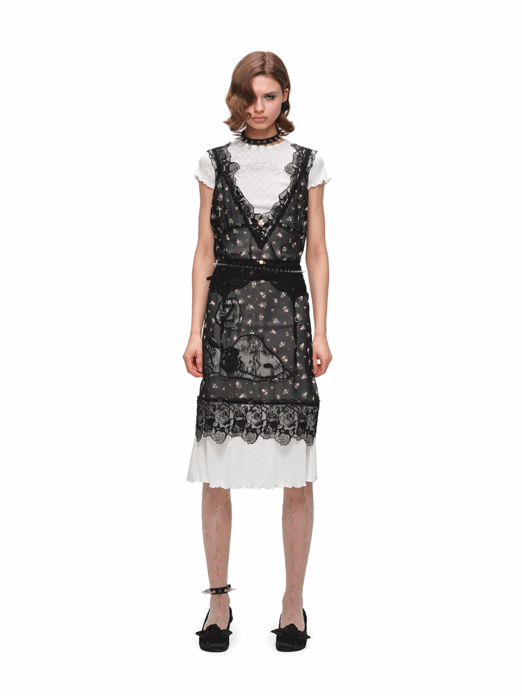 1JINN STUDIOx SNOOPY Collaboration V-Neck Loose Dress【s0000016581】