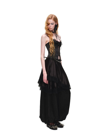 Resort Solid Color Loose Satin Balloon Trousers 【s0000016585】