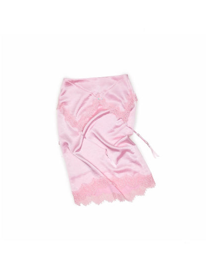 Asymmetrical Deconstructed Satin Slim-Fit Midi Skirt【s0000016588】