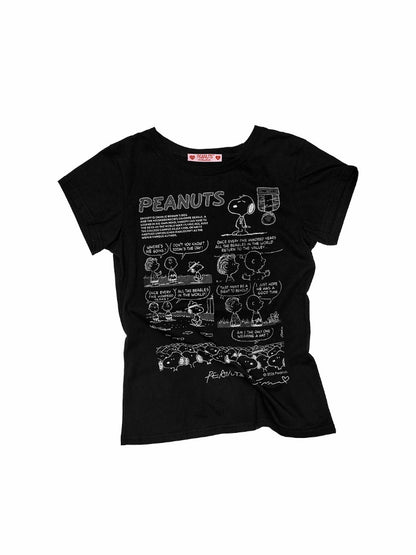 1JINN STUDIOxSNOOPY Collaboration Print Basic Short Sleeved T-Shirt【s0000016592】
