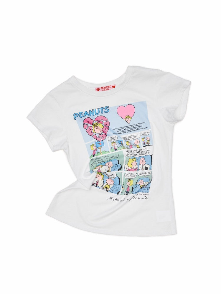 1JINN STUDIOxSNOOPY Collaboration Print Basic Short Sleeved T-Shirt【s0000016592】
