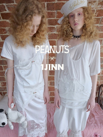 1JINN STUDIOx SNOOPY Collaboration Two-Piece Loose T-Shirt【s0000016594】