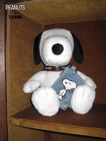 1JINN STUDIOx SNOOPY Collaboration Embroidered Denim Coin Purse【s0000016596】