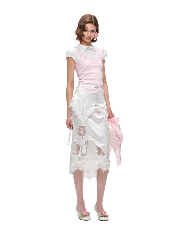 Sexy Low Waisted High Elastic Cut Out Lace Mesh Garter【s0000016598】
