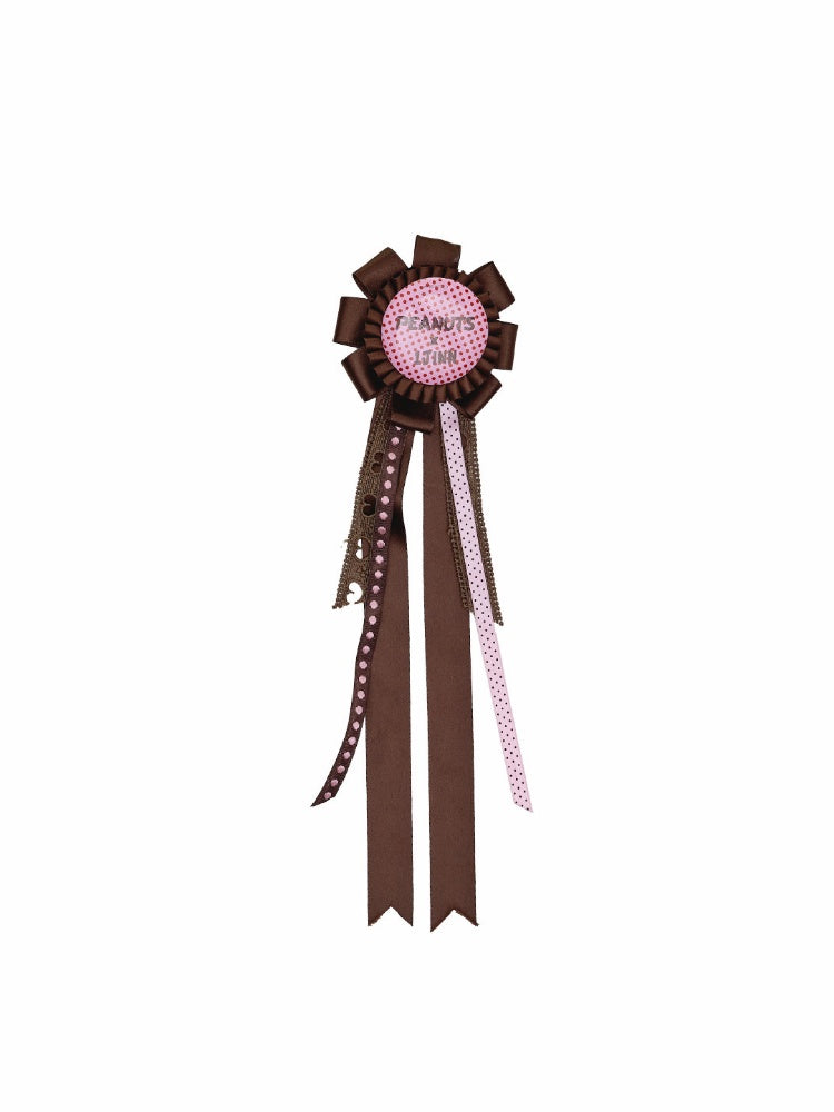 1JINN STUDIOxSNOOPY Collaboration Ribbon Badge Brooch Hair Clips【s0000016600】