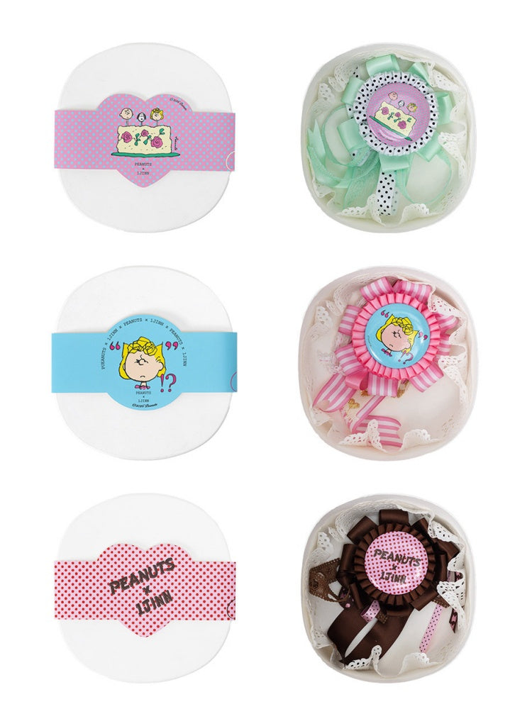 1JINN STUDIOxSNOOPY Collaboration Ribbon Badge Brooch Hair Clips【s0000016600】