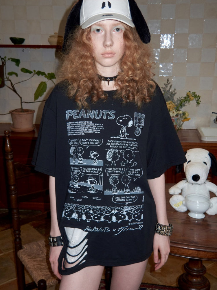 1JINN STUDIOxSNOOPY Collaboration Dog-Eared Baseball Cap【s0000016601】
