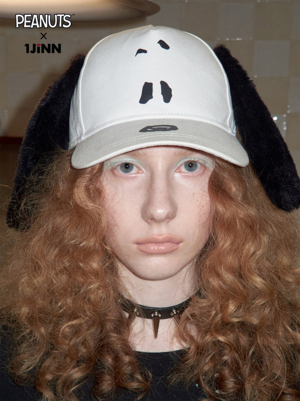 1JINN STUDIOxSNOOPY Collaboration Dog-Eared Baseball Cap【s0000016601】