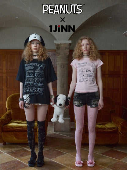 1JINN STUDIOxSNOOPY Collaboration Dog-Eared Baseball Cap【s0000016601】