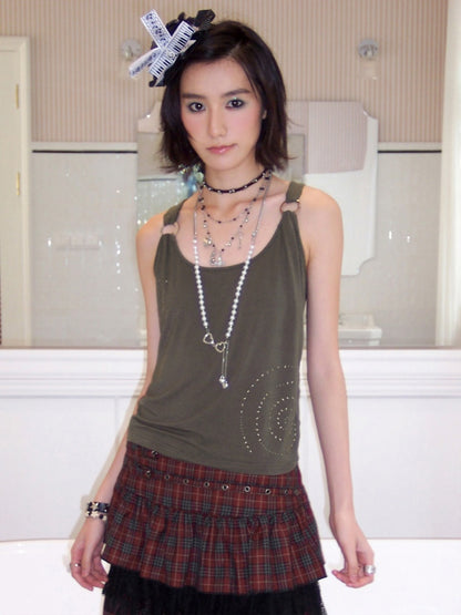 Metal Ring Rhinestone Camisole【s0000016750】