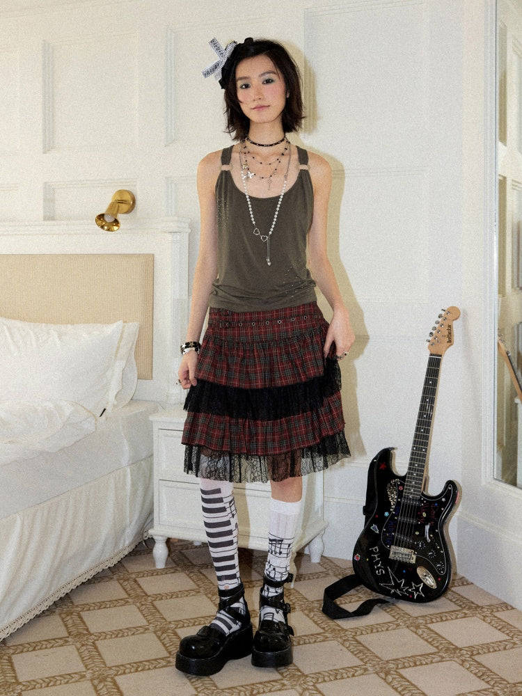 Metal Ring Rhinestone Camisole【s0000016750】