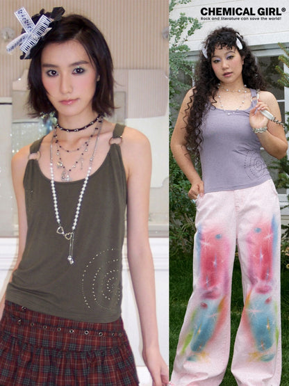 Metal Ring Rhinestone Camisole【s0000016750】