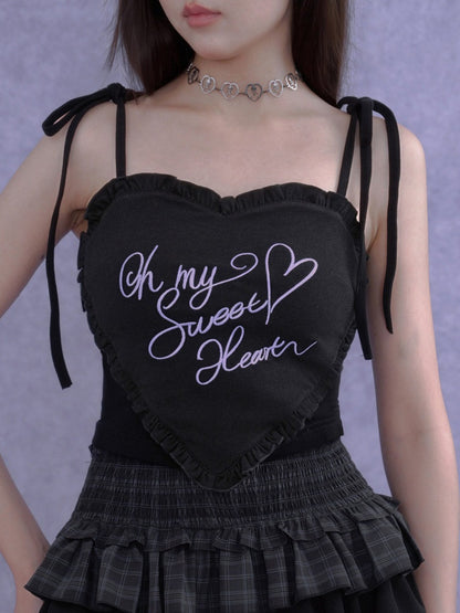 3D Ruffle Heart Camisole【s0000016756】