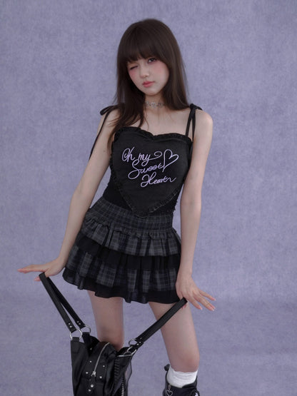 3D Ruffle Heart Camisole【s0000016756】