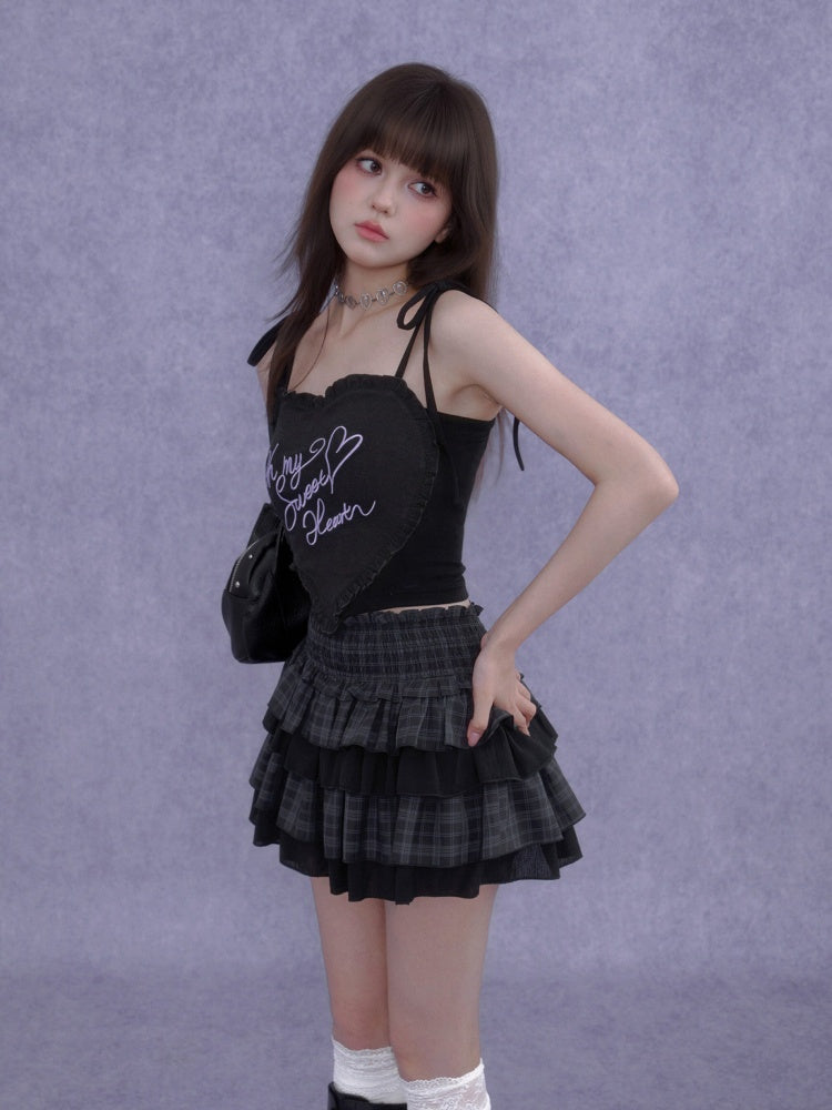 3D Ruffle Heart Camisole【s0000016756】