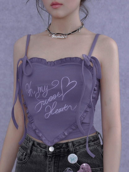 3D Ruffle Heart Camisole【s0000016756】
