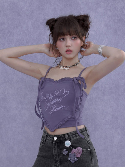 3D Ruffle Heart Camisole【s0000016756】