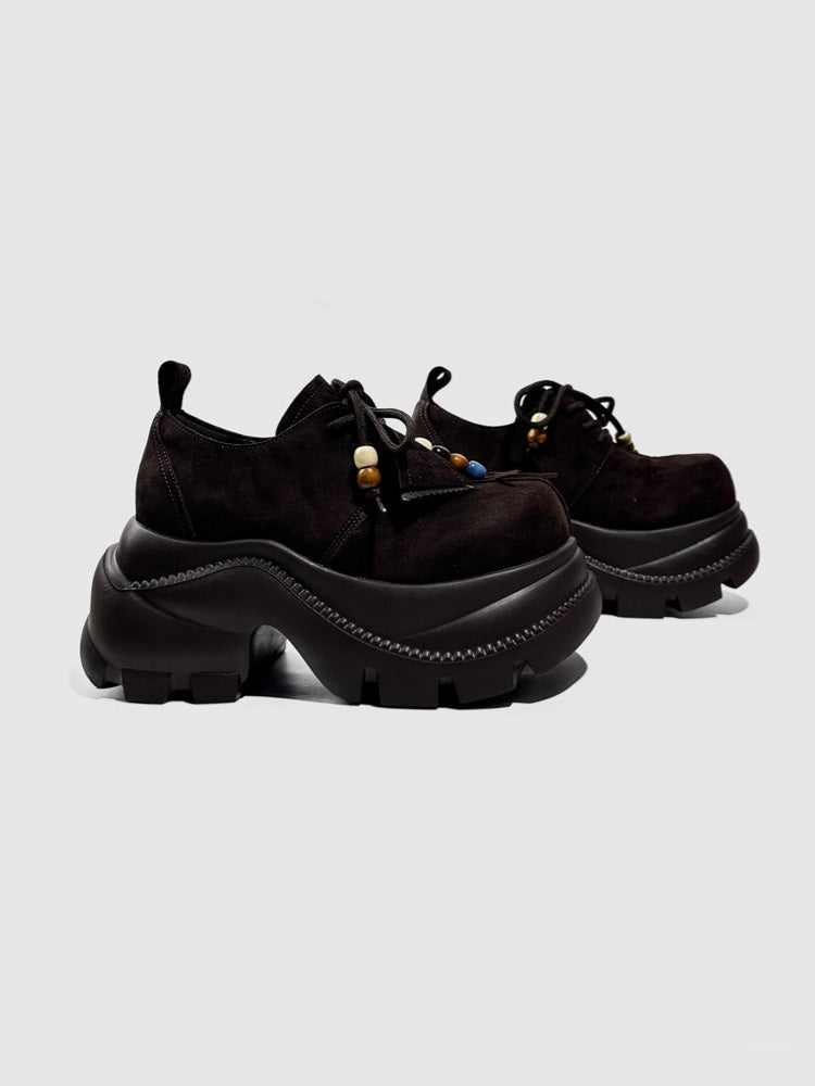 Colorful Beads Lace-Up Chunky Platform Sneakers【s0000016764】