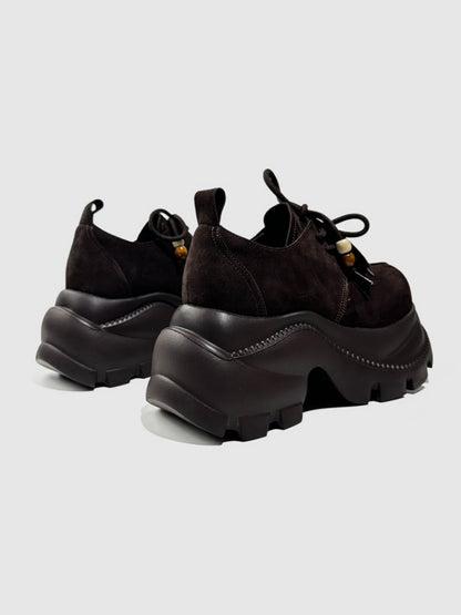 Colorful Beads Lace-Up Chunky Platform Sneakers【s0000016764】