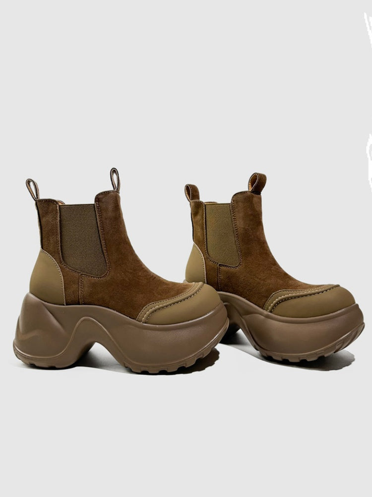 British Style Vintage Platform Short Tube Martin Boots【s0000016765】