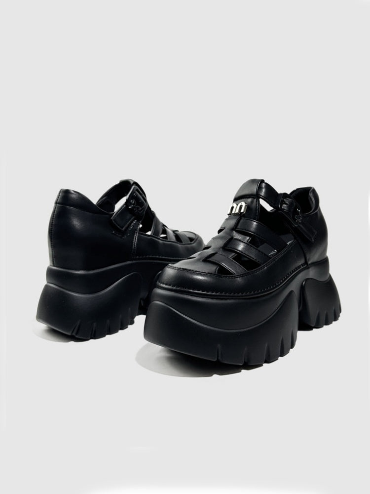 Breathable Cut-Out Platform Gladiator Sandals【s0000016767】