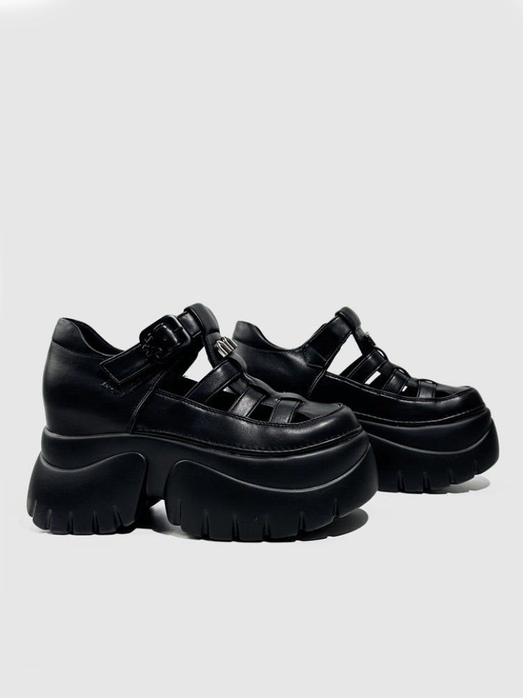 Breathable Cut-Out Platform Gladiator Sandals【s0000016767】