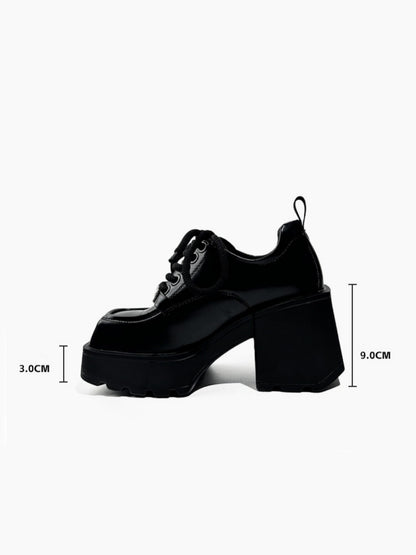 Chunky Platform Lace-Up Oxford Shoes【s0000016769】