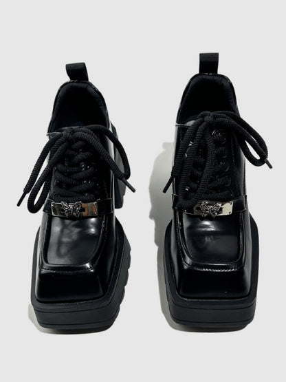 Chunky Platform Lace-Up Oxford Shoes【s0000016769】