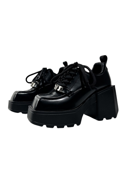 Chunky Platform Lace-Up Oxford Shoes【s0000016769】