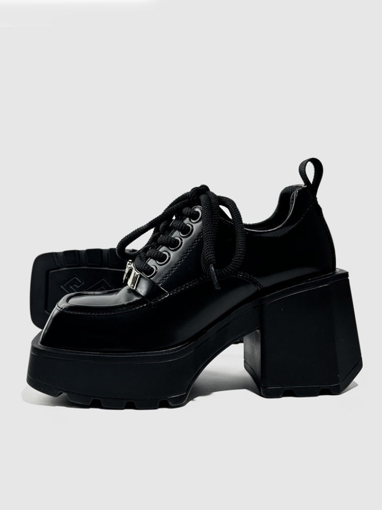 Chunky Platform Lace-Up Oxford Shoes【s0000016769】