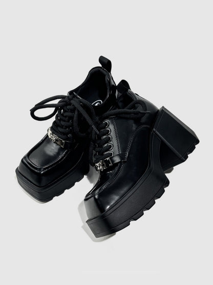 Chunky Platform Lace-Up Oxford Shoes【s0000016769】