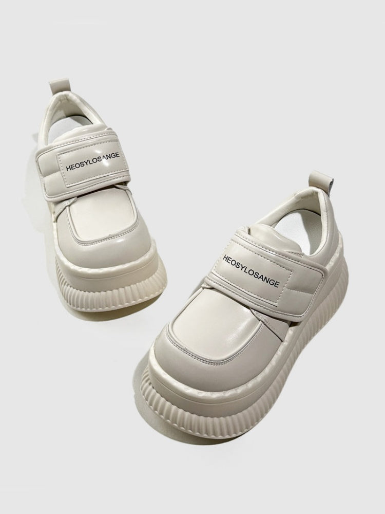 Modern Ridge Sole Design Chunky Platform Velcro Loafers【s0000016770】