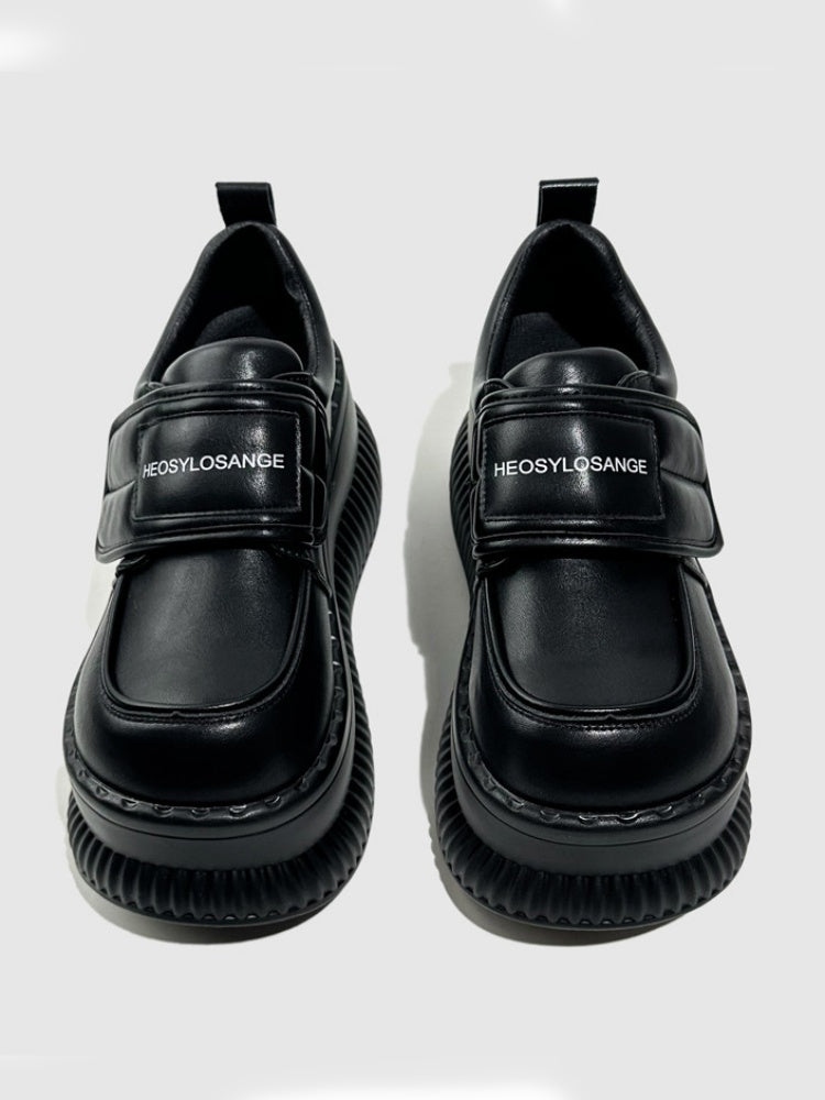 Modern Ridge Sole Design Chunky Platform Velcro Loafers【s0000016770】